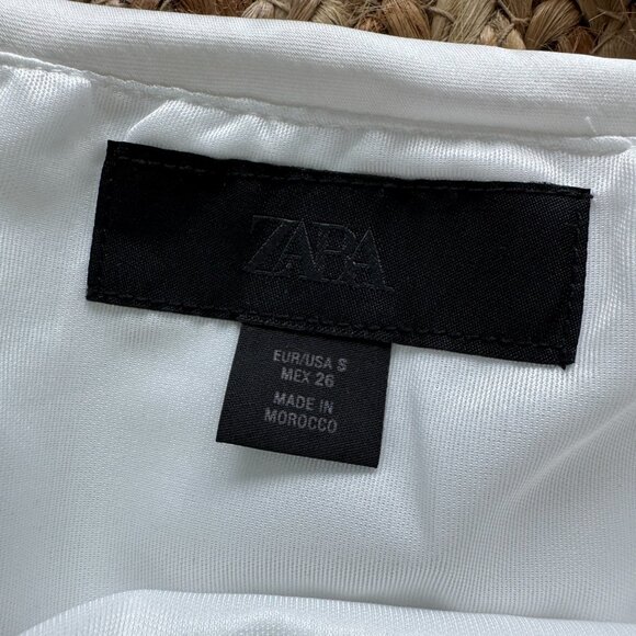 ZARA Draped Satin Scarf Top – White – Sizes S & M – NWT 🤍 - Picture 9 of 14